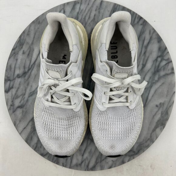 Adidas Ultraboost 20 Running Shoe Womens 6 Triple White Lace Up Sneaker EG0713 - Picture 8 of 12